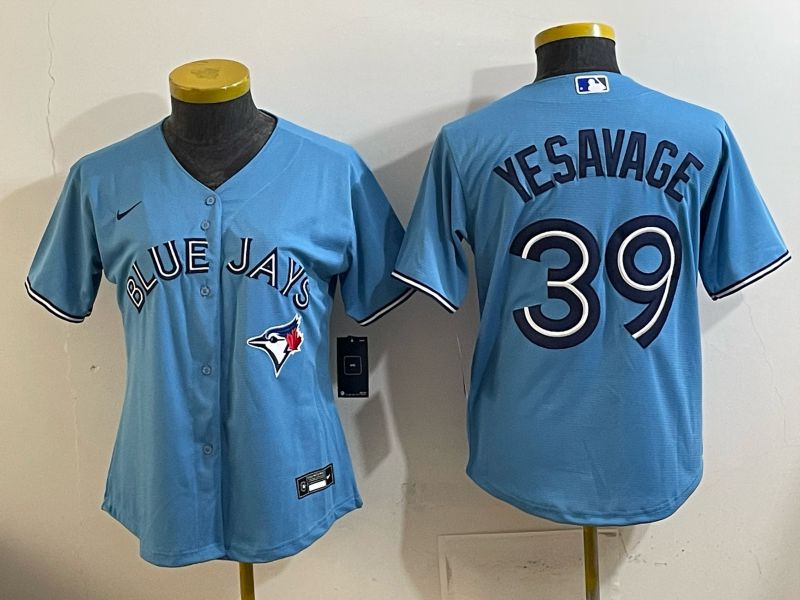 Women 2025 Nike Toronto Blue Jays #39 Yesavage Light Blue Game MLB Jersey 05->women mlb jersey->Women Jersey
